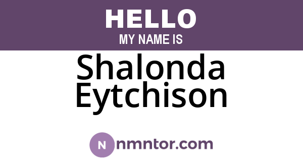 Shalonda Eytchison