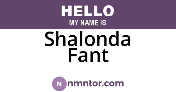 Shalonda Fant