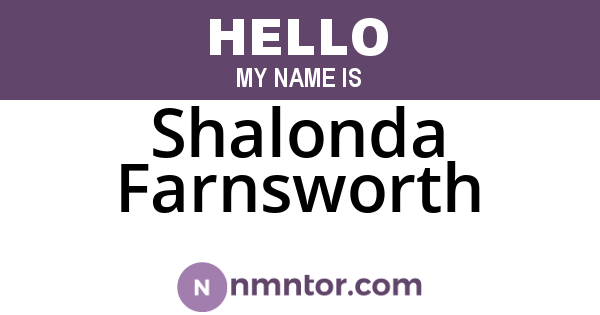 Shalonda Farnsworth