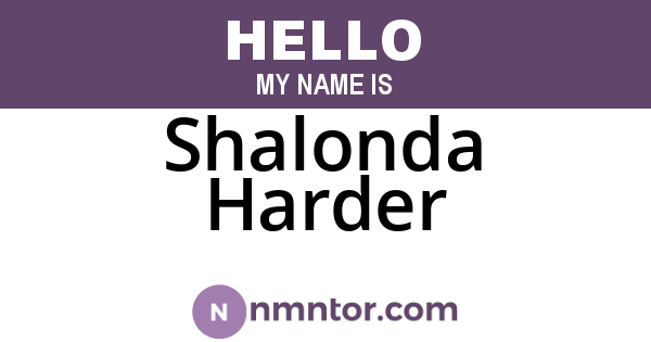 Shalonda Harder