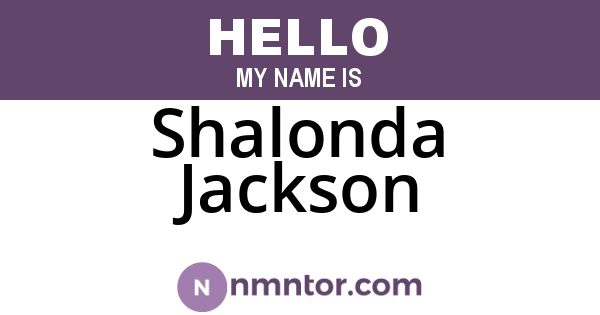 Shalonda Jackson