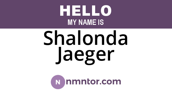 Shalonda Jaeger