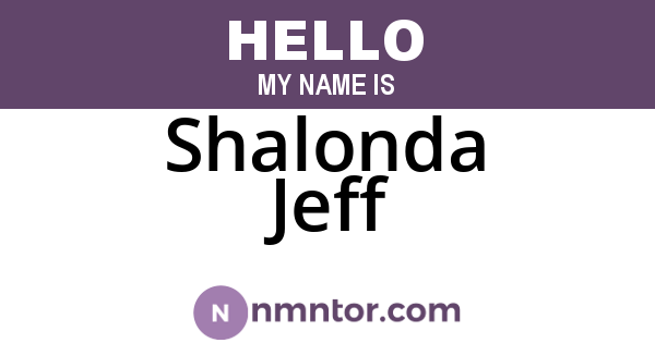 Shalonda Jeff