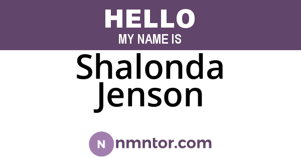 Shalonda Jenson