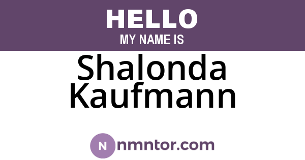 Shalonda Kaufmann