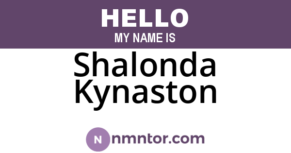 Shalonda Kynaston