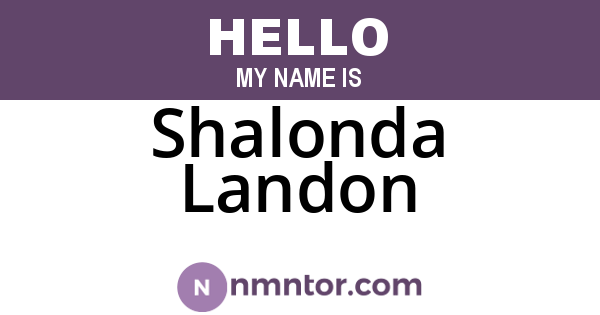 Shalonda Landon