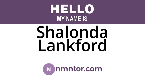 Shalonda Lankford