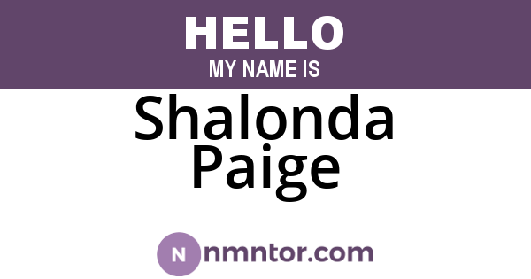 Shalonda Paige
