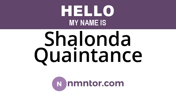 Shalonda Quaintance