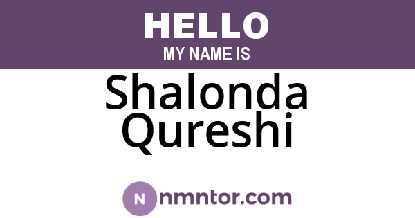 Shalonda Qureshi