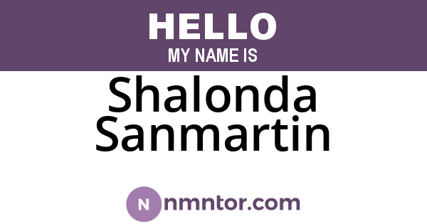 Shalonda Sanmartin