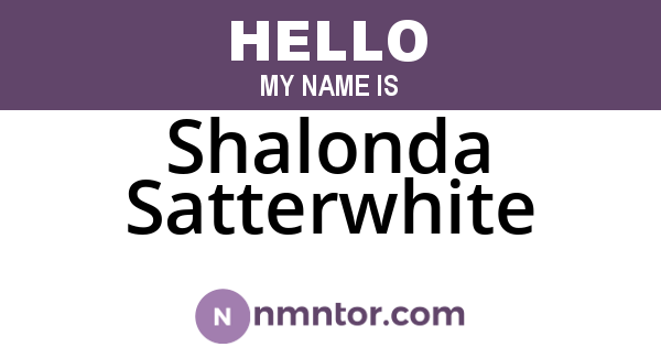 Shalonda Satterwhite