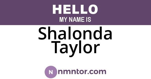 Shalonda Taylor