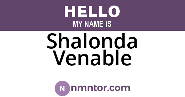 Shalonda Venable