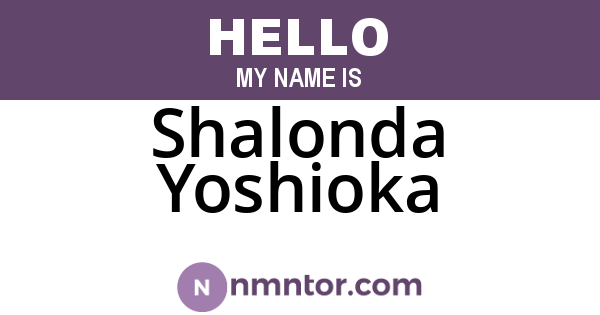 Shalonda Yoshioka