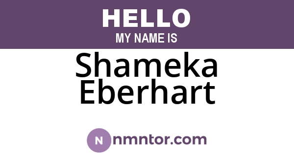 Shameka Eberhart