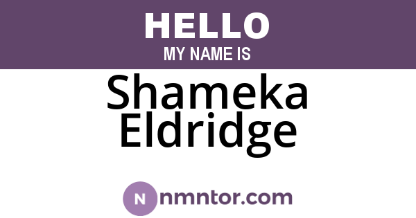Shameka Eldridge