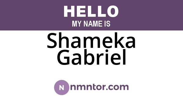 Shameka Gabriel