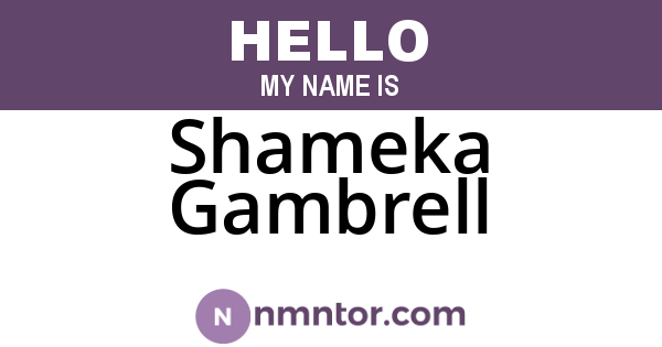 Shameka Gambrell