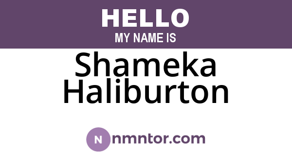 Shameka Haliburton