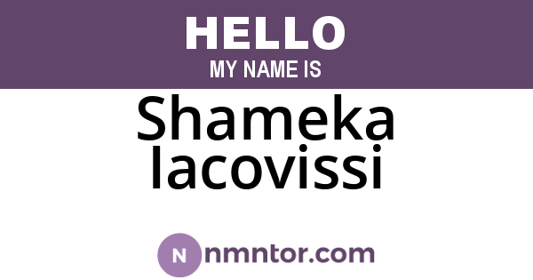 Shameka Iacovissi