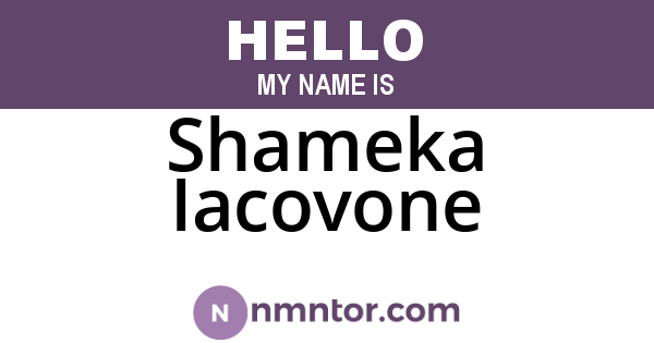 Shameka Iacovone