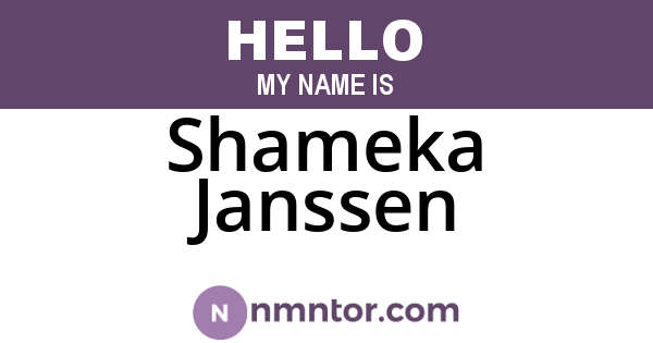 Shameka Janssen