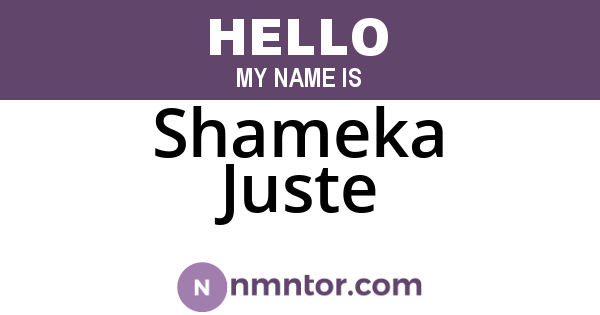 Shameka Juste