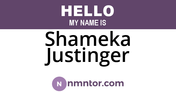 Shameka Justinger