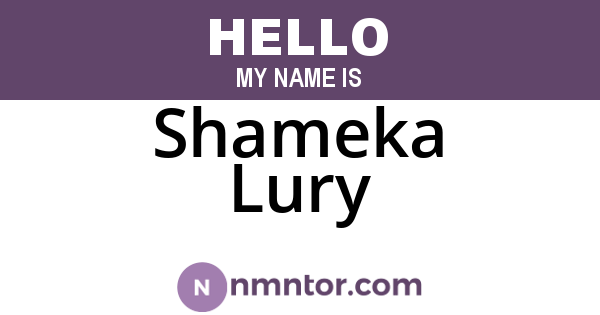 Shameka Lury