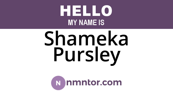 Shameka Pursley