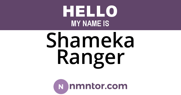 Shameka Ranger
