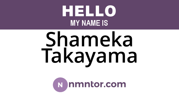Shameka Takayama