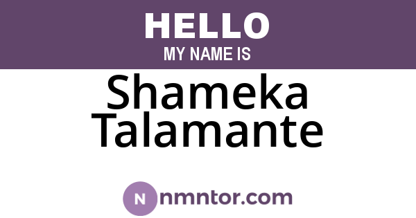 Shameka Talamante