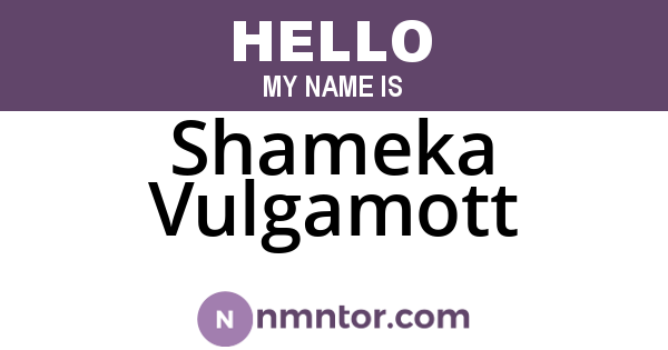 Shameka Vulgamott