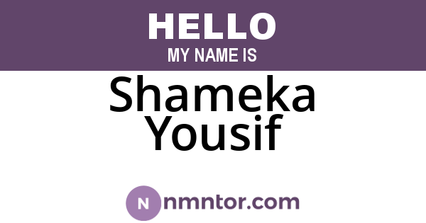 Shameka Yousif