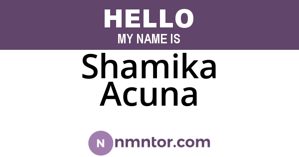 Shamika Acuna
