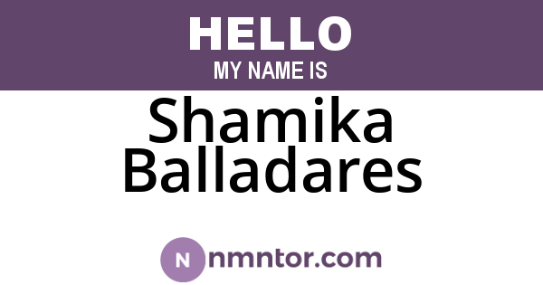 Shamika Balladares