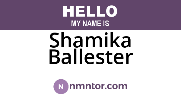 Shamika Ballester