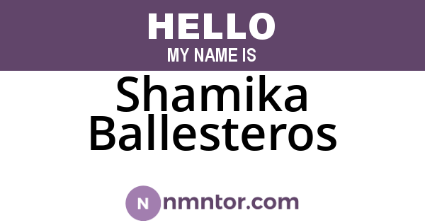 Shamika Ballesteros