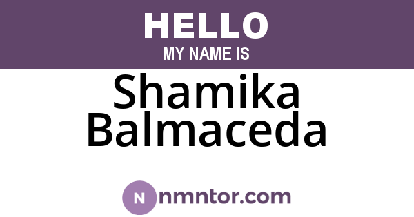 Shamika Balmaceda
