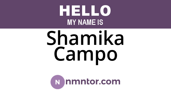 Shamika Campo