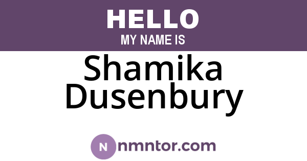 Shamika Dusenbury