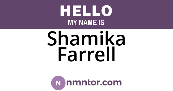 Shamika Farrell