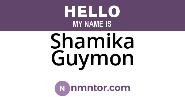 Shamika Guymon