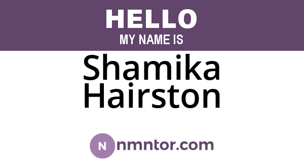 Shamika Hairston