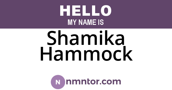 Shamika Hammock