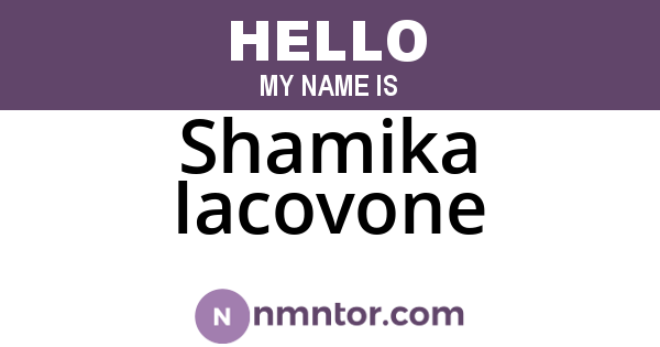 Shamika Iacovone