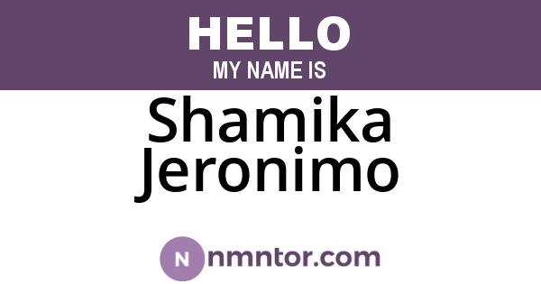 Shamika Jeronimo